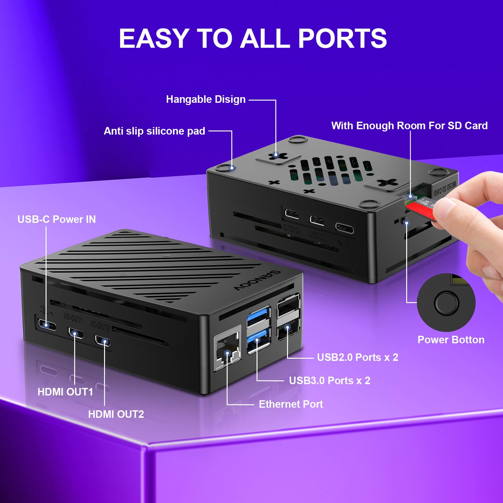 Amazon.com: SANOOV Raspberry Pi 5 4GB Kit, 4GB RAM Single Board